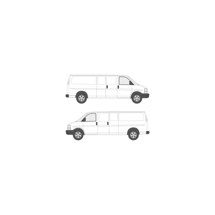 Chevrolet Express (2000 - present) Cargo Van Extended 155" wheelbase, standard roof, single sliding door main product photo