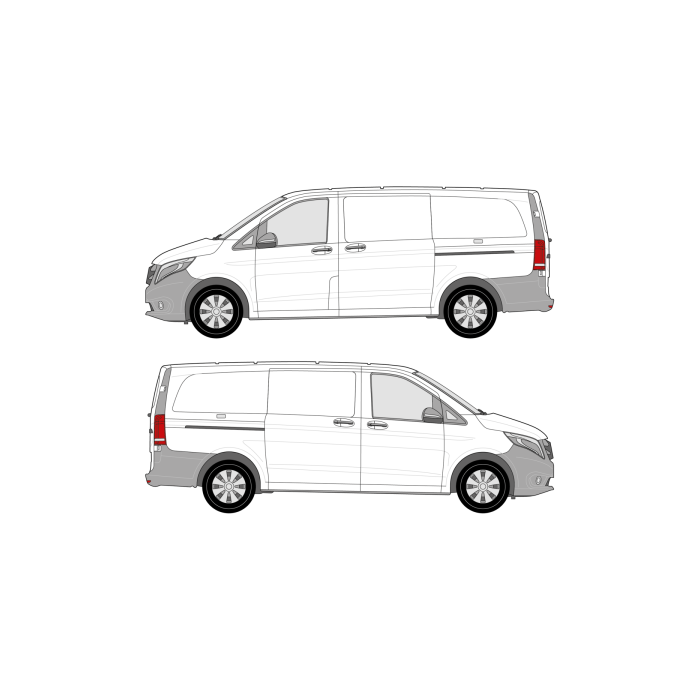 Mercedes Metris (2015 - present) Cargo Van Standard 126" wheelbase, standard roof, dual sliding door main product photo