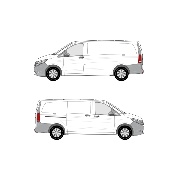 Mercedes Metris (2015 - present) Cargo Van Standard 126" wheelbase, standard roof, single sliding door main product photo