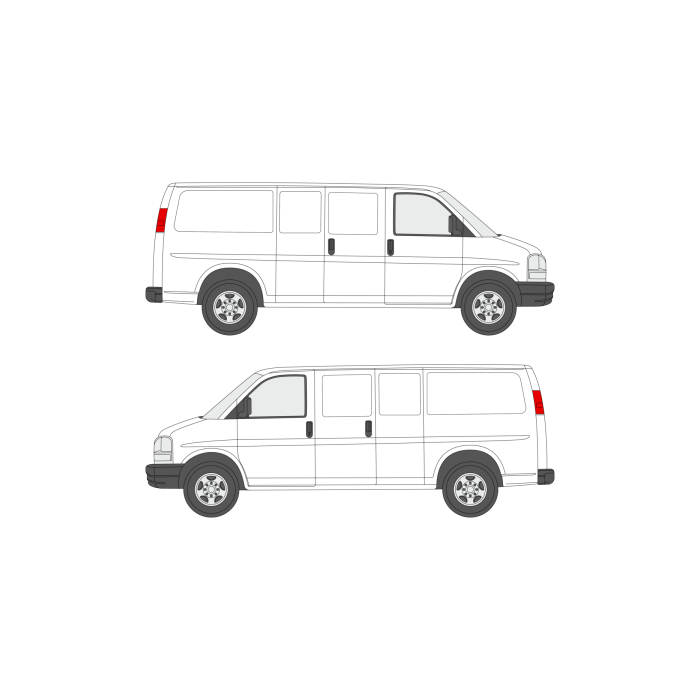 GMC Savana (2000 - present) Cargo Van Regular 135" wheelbase, standard roof, single sliding door main product photo