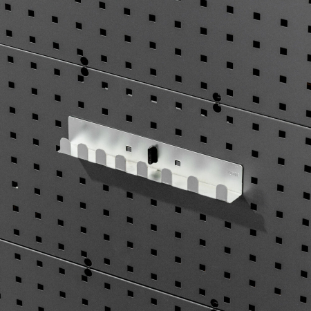 perfo socket holder 10 5/8W x 1W x 1 3/4 zinc plated