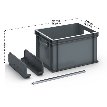 20 7/8W  Storage Drawer L with runner kit (7 1/4H)