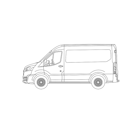 Racking Configurator for Ford Transit 130&quot; Wheelbase, Medium Roof