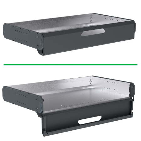  16 1/2W x 18 1/8D drop front shelf