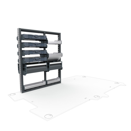 Electricians Van Shelving Package 01 - Mercedes Metris, 126&quot; Wheelbase