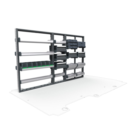 Electricians Van Shelving Package 01 - RAM Promaster Low/High Roof, 136&quot; Wheelbase