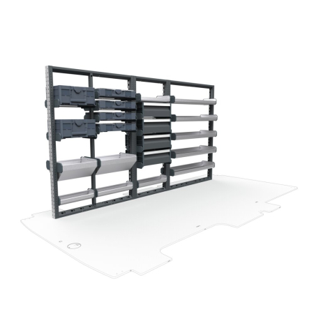 Electricians Van Shelving Package 01 - Mercedes Sprinter Standard/High Roof, 144&quot; Wheelbase