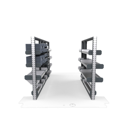 Electricians Van Shelving Package 01 - Ford Transit Low Roof, 130&quot; Wheelbase