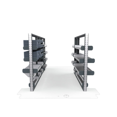 Electricians Van Shelving Package 01 - Ford Transit Low Roof, 130&quot; Wheelbase