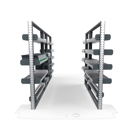 General Contractors Van Shelving Package 01 - Ford Transit Medium/High Roof, 148&quot; Wheelbase