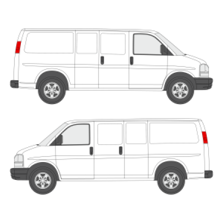 Chevrolet Express (2000 - present) Cargo Van Regular 135&quot; wheelbase, standard roof, single sliding door