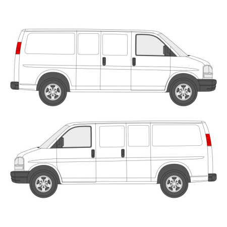 GMC Savana (2000 - present) Cargo Van Regular 135&quot; wheelbase, standard roof, single sliding door