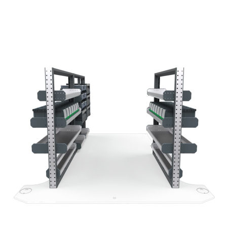 Plumbers Van Shelving Package 01 - GMC Savana/ Chevrolet Express Standard Roof, 135&quot; Wheelbase 
