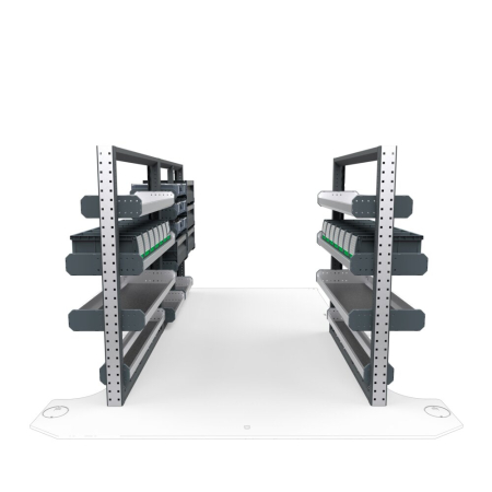 Plumbers Van Shelving Package 01 - GMC Savana/ Chevrolet Express Standard Roof, 135&quot; Wheelbase 