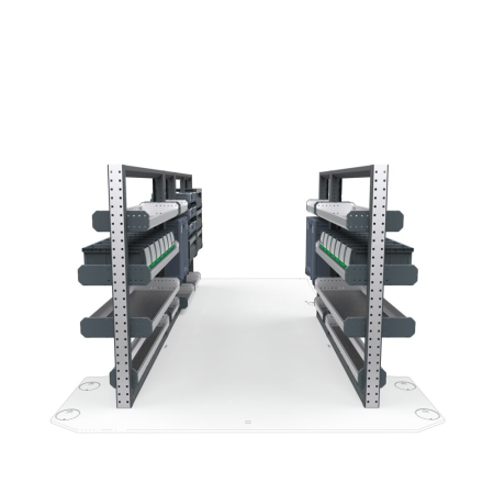 Plumbers Van Shelving Package 01 - GMC Savana/ Chevrolet Express Standard Roof, 155&quot; Wheelbase 