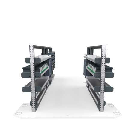 Plumbers Van Shelving Package 01 - GMC Savana/ Chevrolet Express Standard Roof, 155&quot; Wheelbase 