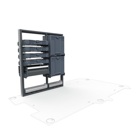 Plumbers Van Shelving Package 01 - Mercedes Metris, 126&quot; Wheelbase