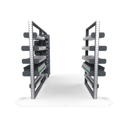Plumbers Van Shelving Package 01 - RAM Promaster Low Roof, 118&quot; Wheelbase