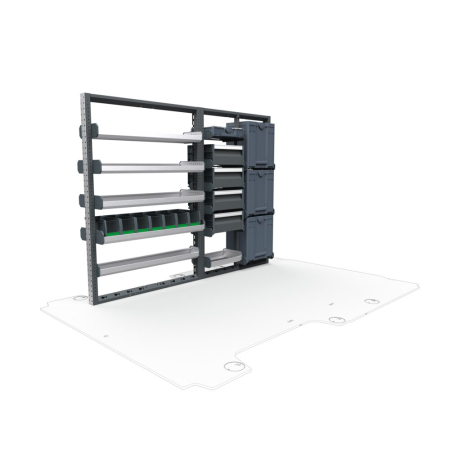 Plumbers Van Shelving Package 01 - RAM Promaster Low Roof, 118&quot; Wheelbase