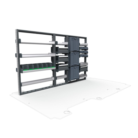 Plumbers Van Shelving Package 01 - RAM Promaster Low/ High Roof, 136&quot; Wheelbase