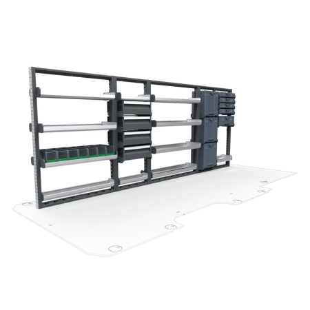 Plumbers Van Shelving Package 01 - Mercedes Sprinter High Roof, 170&quot; Wheelbase
