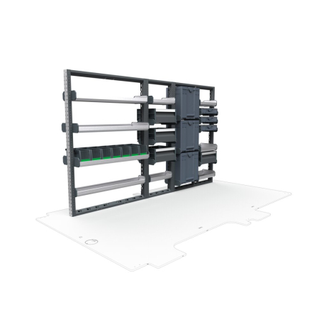 Plumbers Van Shelving Package 01 - Ford Transit Medium Roof, 130&quot; Wheelbase