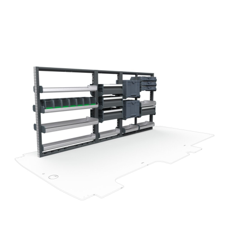 Plumbers Van Shelving Package 01 - Ford Transit Low Roof, 148&quot; Wheelbase
