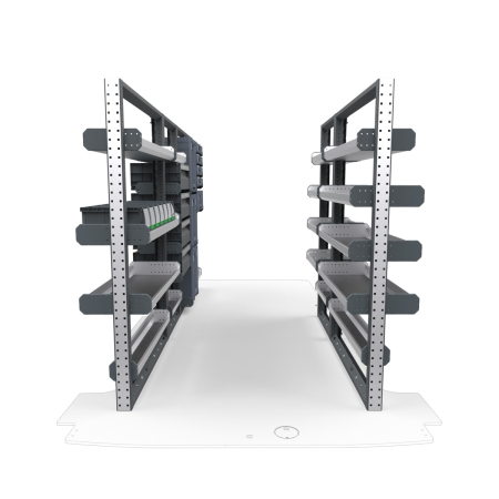 Plumbers Van Shelving Package 01 - Ford Transit Medium/High Roof, 148&quot; Wheelbase