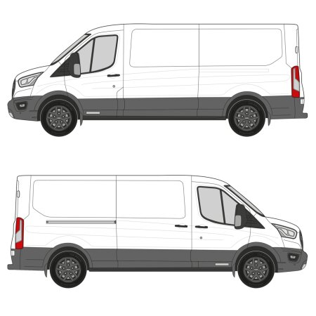 Ford Transit (2014 - present) Cargo Van Wheelbase: 148&quot; Long, Low Roof, RWD/AWD, Sliding/Hinged Door Right