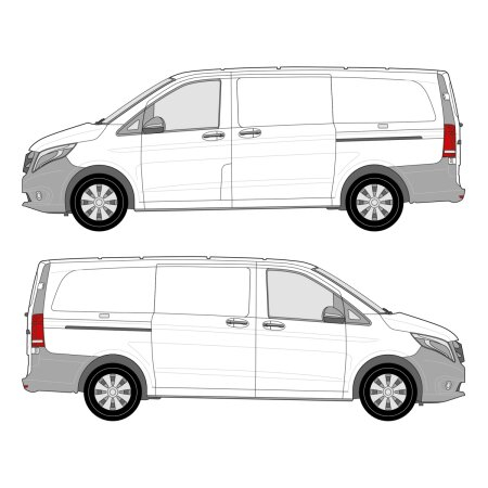 Mercedes Metris (2015 - present) Cargo Van Standard 126&quot; wheelbase, standard roof, dual sliding door