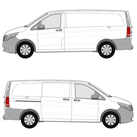 Mercedes Metris (2015 - present) Cargo Van Standard 126&quot; wheelbase, standard roof, single sliding door