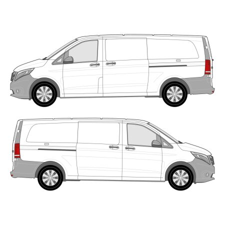 Mercedes Metris (2015 - present) Cargo Van Long 135&quot; wheelbase, standard roof, dual sliding door