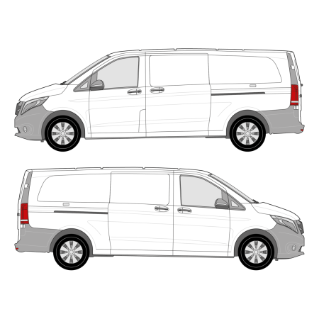 Mercedes Metris (2015 - present) Cargo Van Long 135&quot; wheelbase, standard roof, dual sliding door