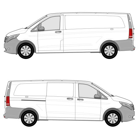 Mercedes Metris (2015 - present) Cargo Van Long 135&quot; wheelbase, standard roof, single sliding door