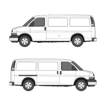 Chevrolet Express (2000 - present) Cargo Van Regular 135&quot; wheelbase, standard roof, single sliding door
