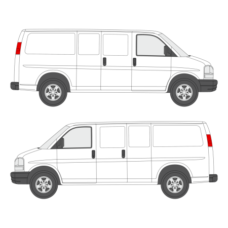 GMC Savana (2000 - present) Cargo Van Regular 135&quot; wheelbase, standard roof, single sliding door